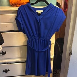 Blue Short Sleeve Dress